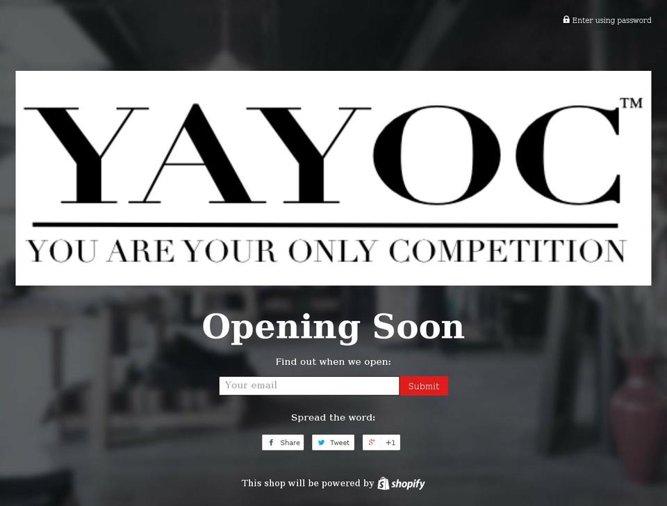 officialyayoc.com — Shopify storefront screenshot