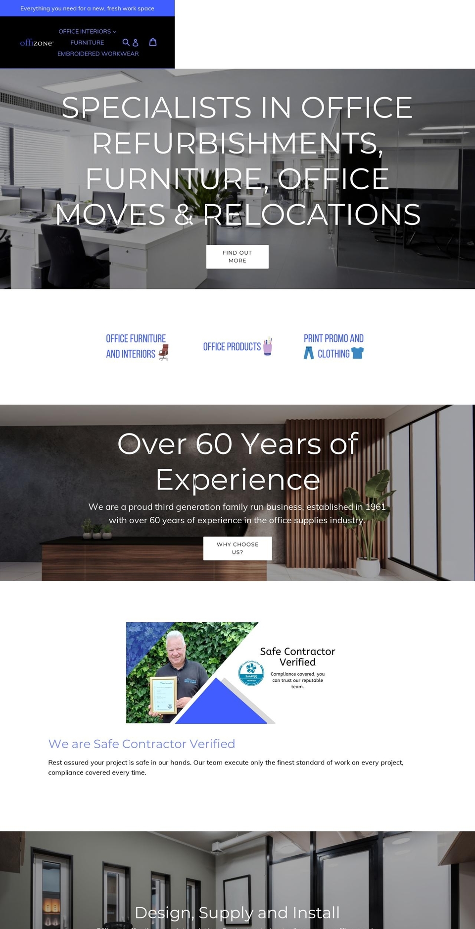 offizone.co.uk shopify website screenshot