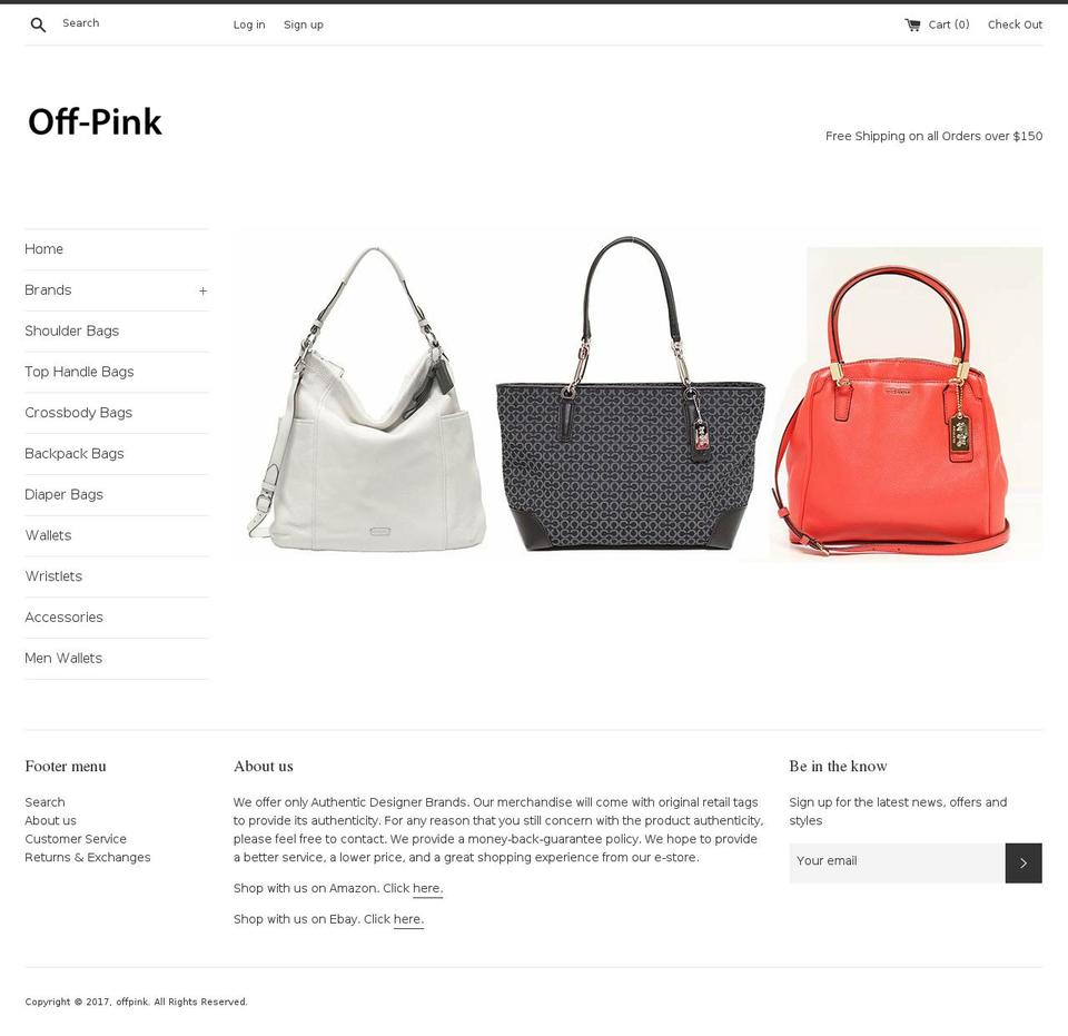 offpink.com shopify website screenshot