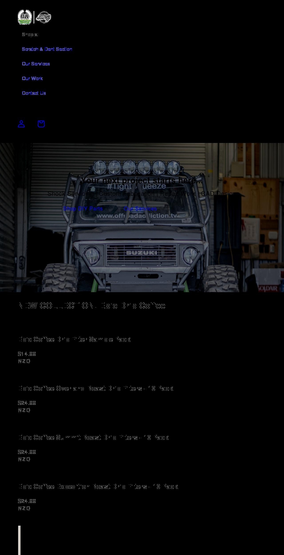 offroadaddiction.tv shopify website screenshot