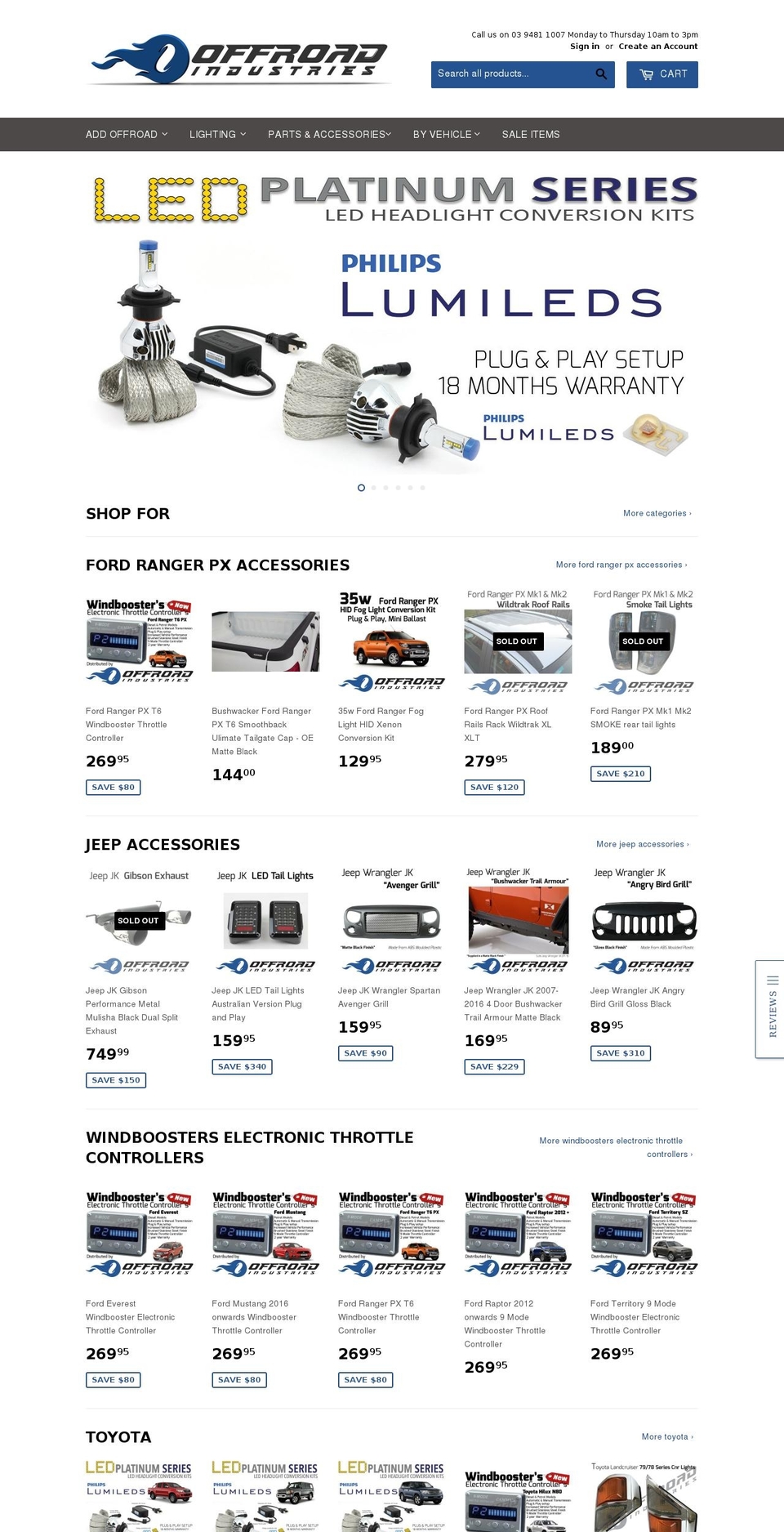 offroadindustries.com.au shopify website screenshot