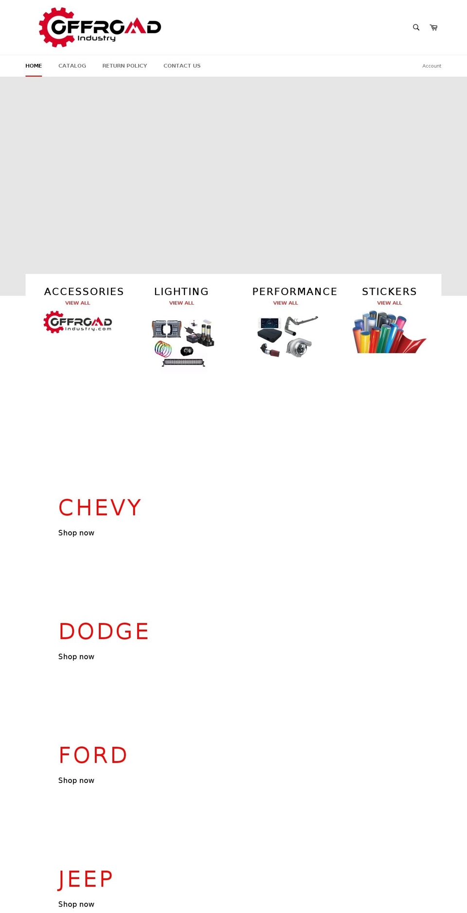 offroadindustry.com — Shopify storefront screenshot