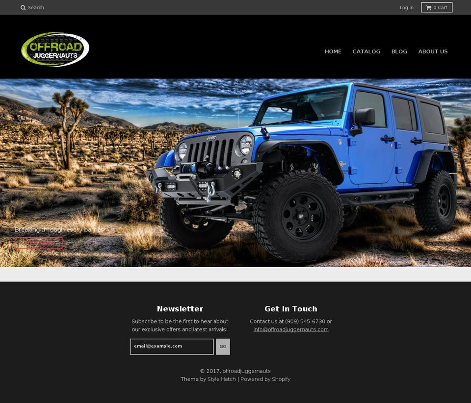 offroadjuggernauts.com shopify website screenshot