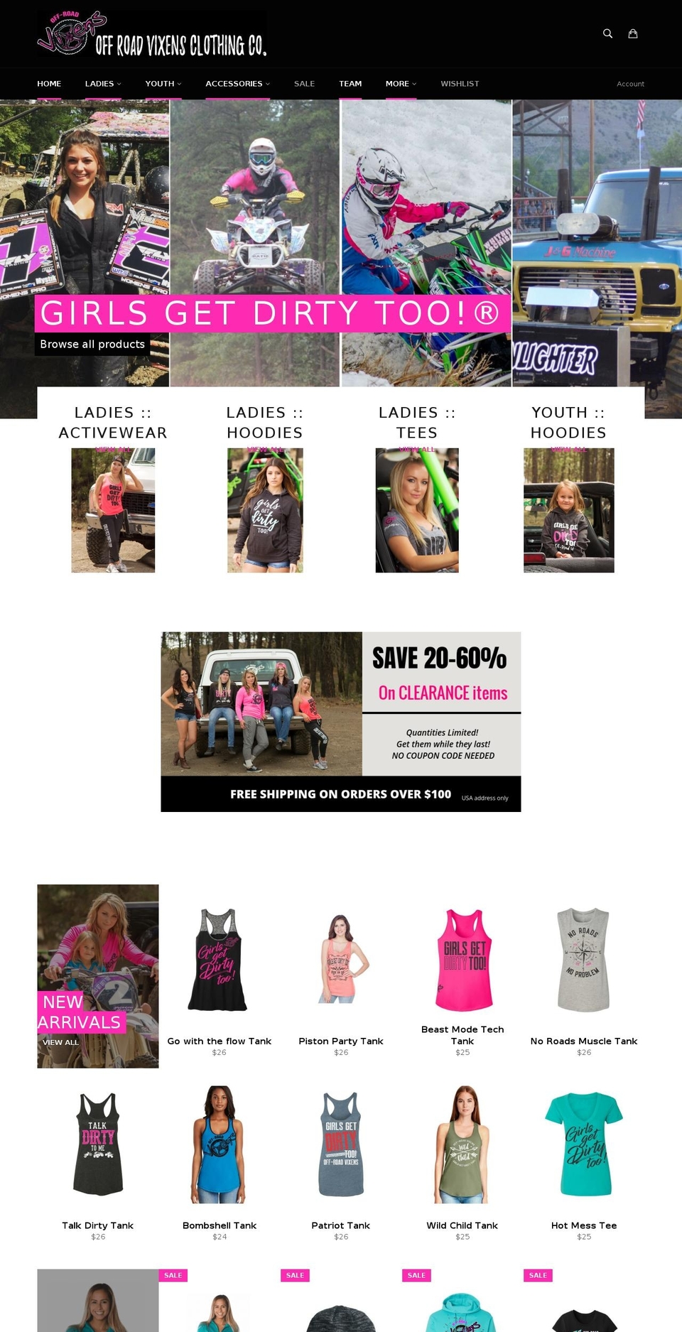 offroadvixens.com shopify website screenshot