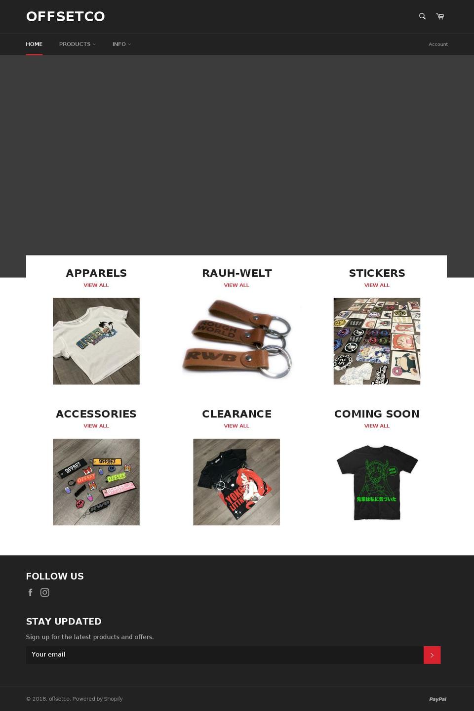 offsetco.myshopify.com shopify website screenshot