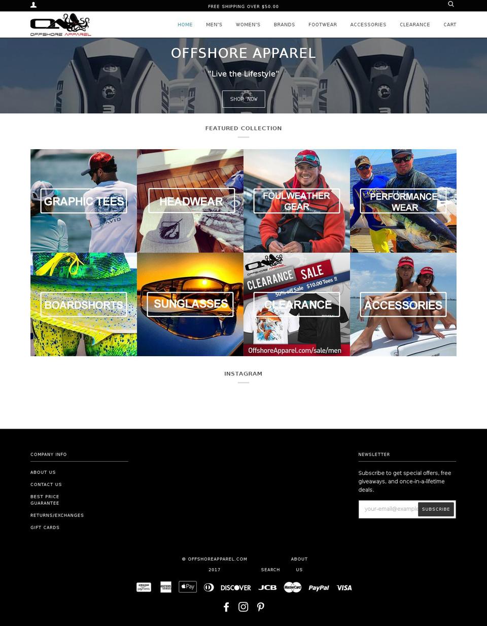 offshore-apparel.com shopify website screenshot