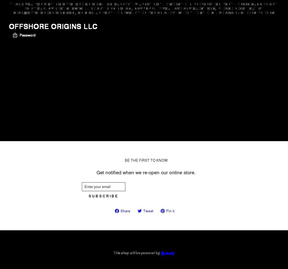 offshore-origins.myshopify.com shopify website screenshot