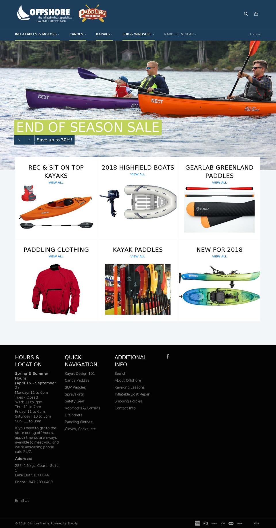 offshoreinflatables.com — Shopify storefront screenshot