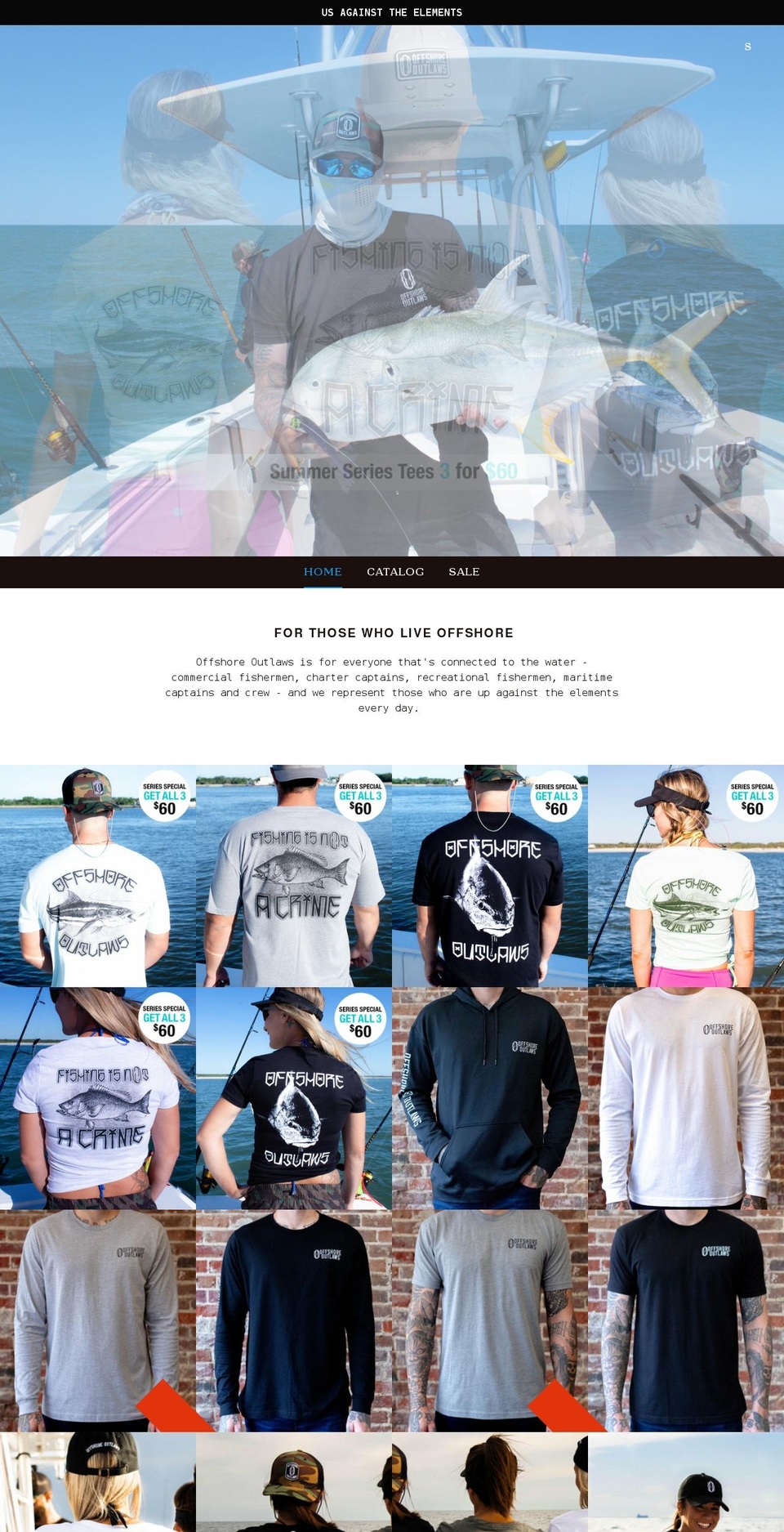 offshoreoutlaws.com shopify website screenshot