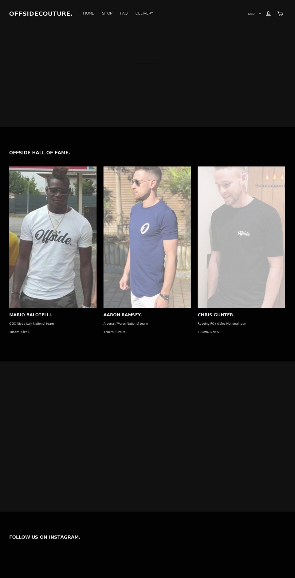 offsidecouture.co shopify website screenshot