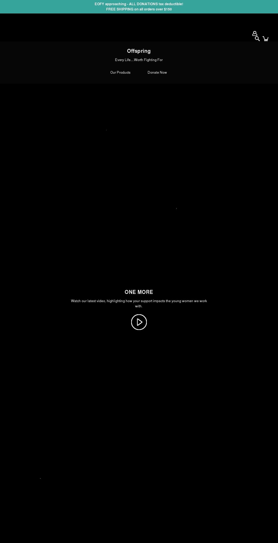 offspringproject.org shopify website screenshot
