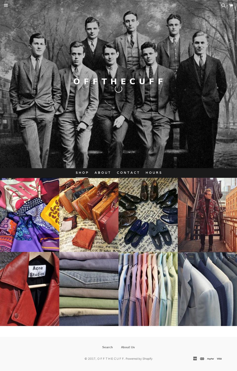 offthecuff.ca shopify website screenshot