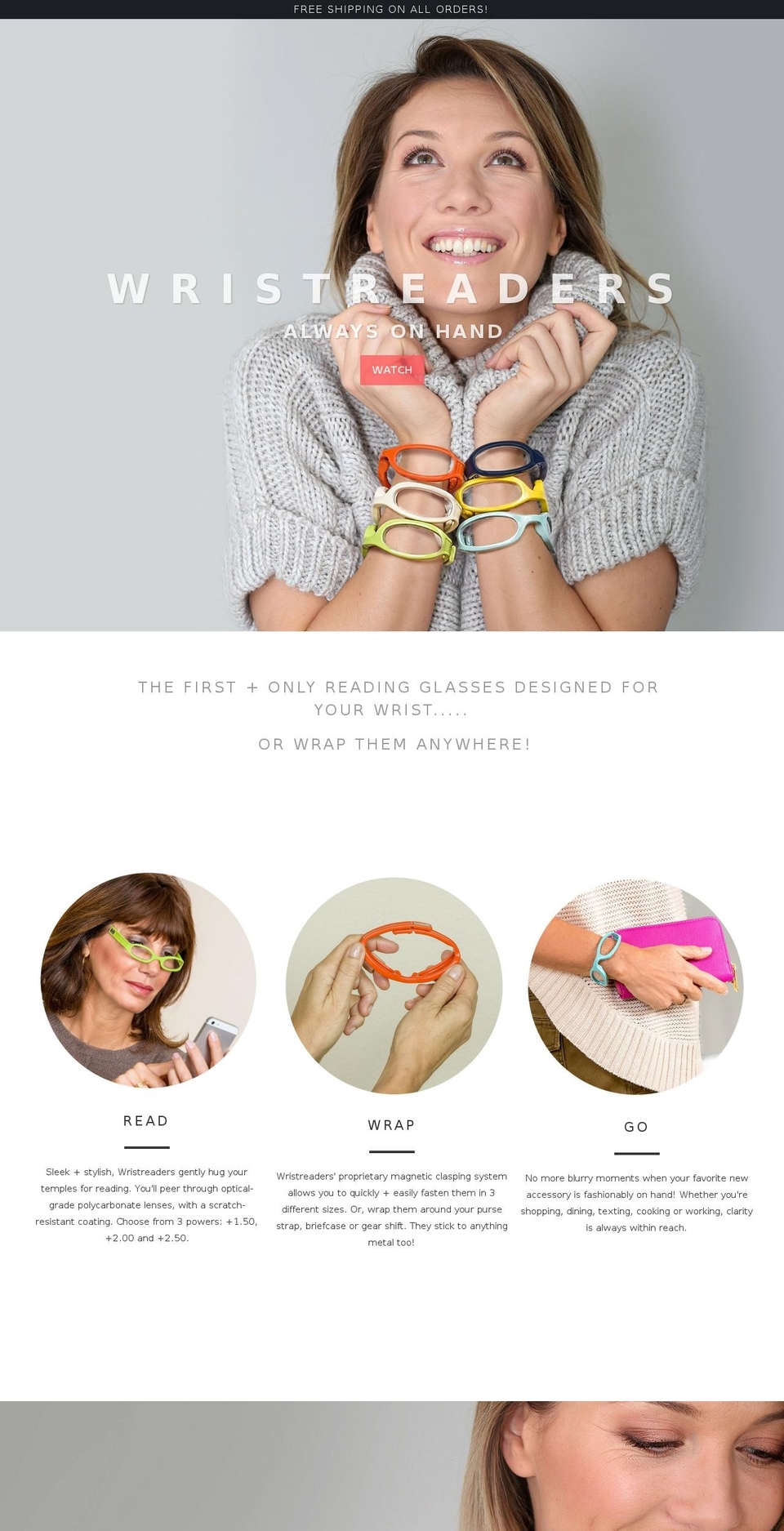 offthecuffoptics.com shopify website screenshot