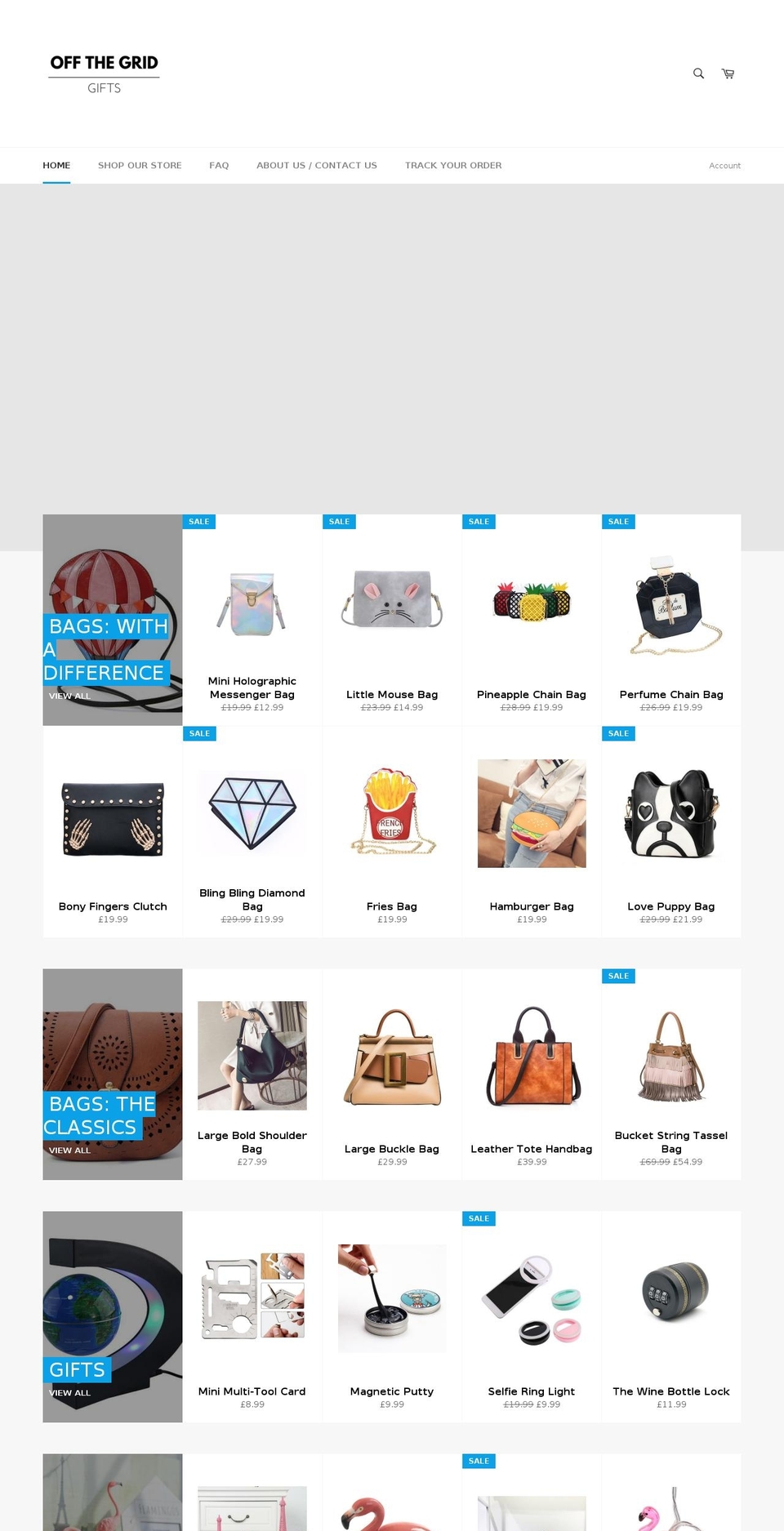 offthegridgifts.com — Shopify storefront screenshot