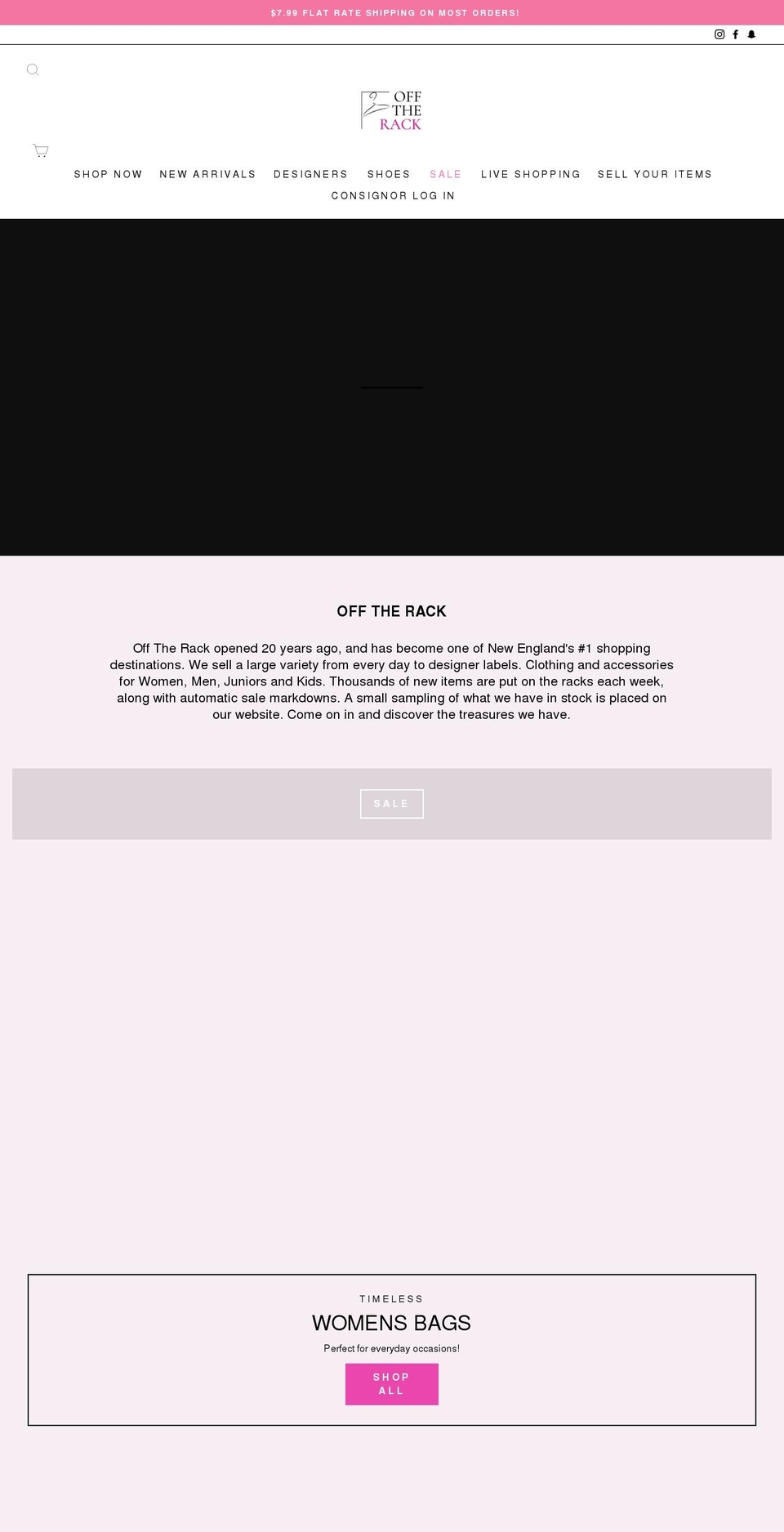 offtherack.org shopify website screenshot