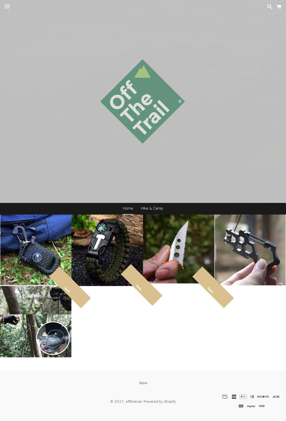 offthetrail.com shopify website screenshot