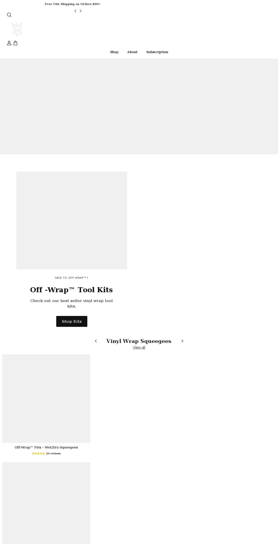 offwrap.com shopify website screenshot