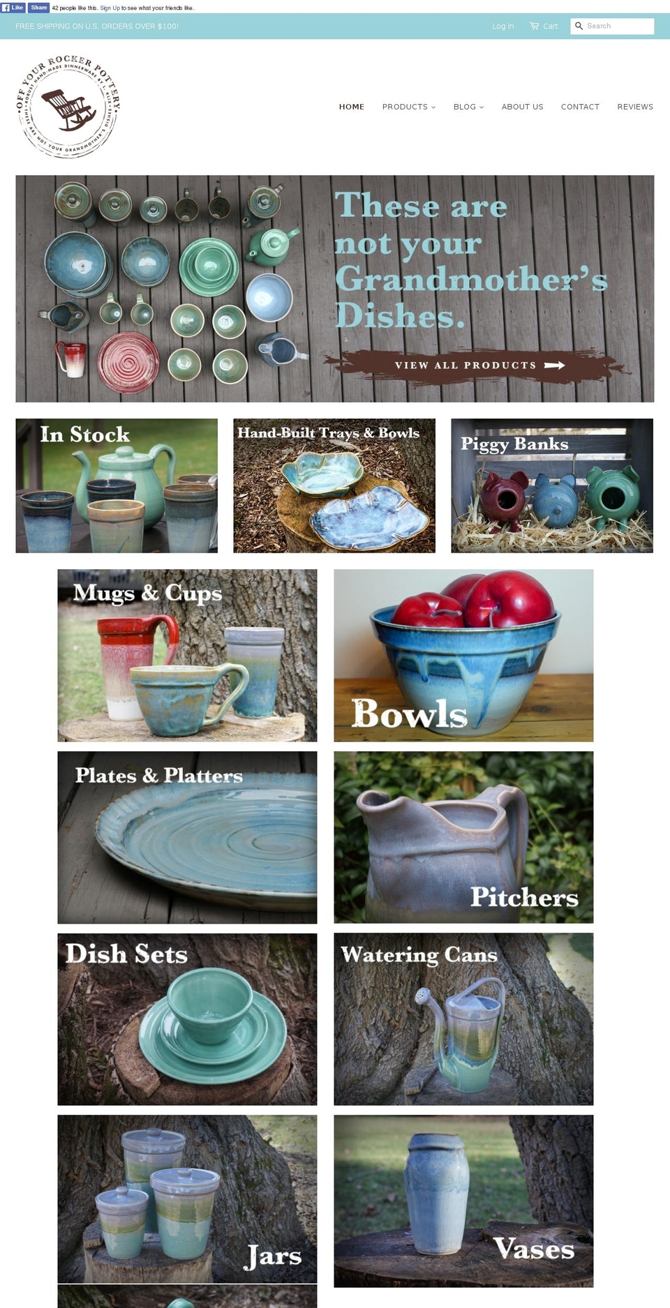 offyourrockerpottery.com shopify website screenshot