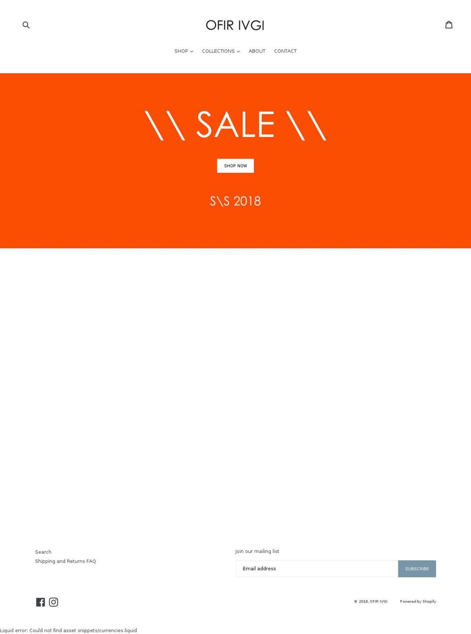 ofirivgi.com — Shopify storefront screenshot