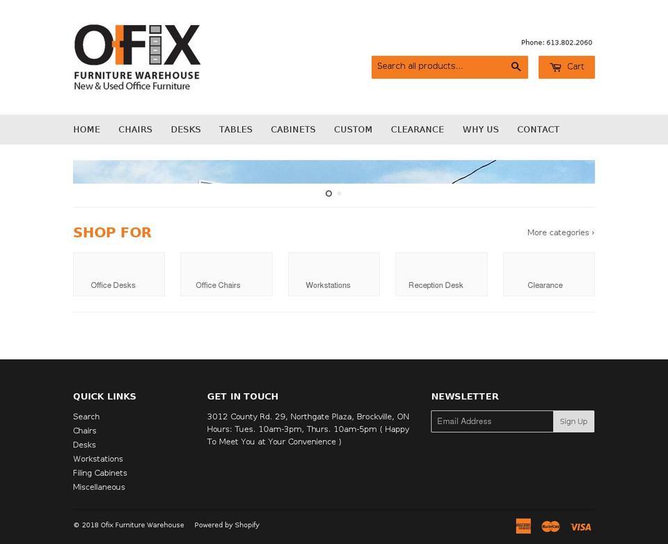 ofix.ca shopify website screenshot