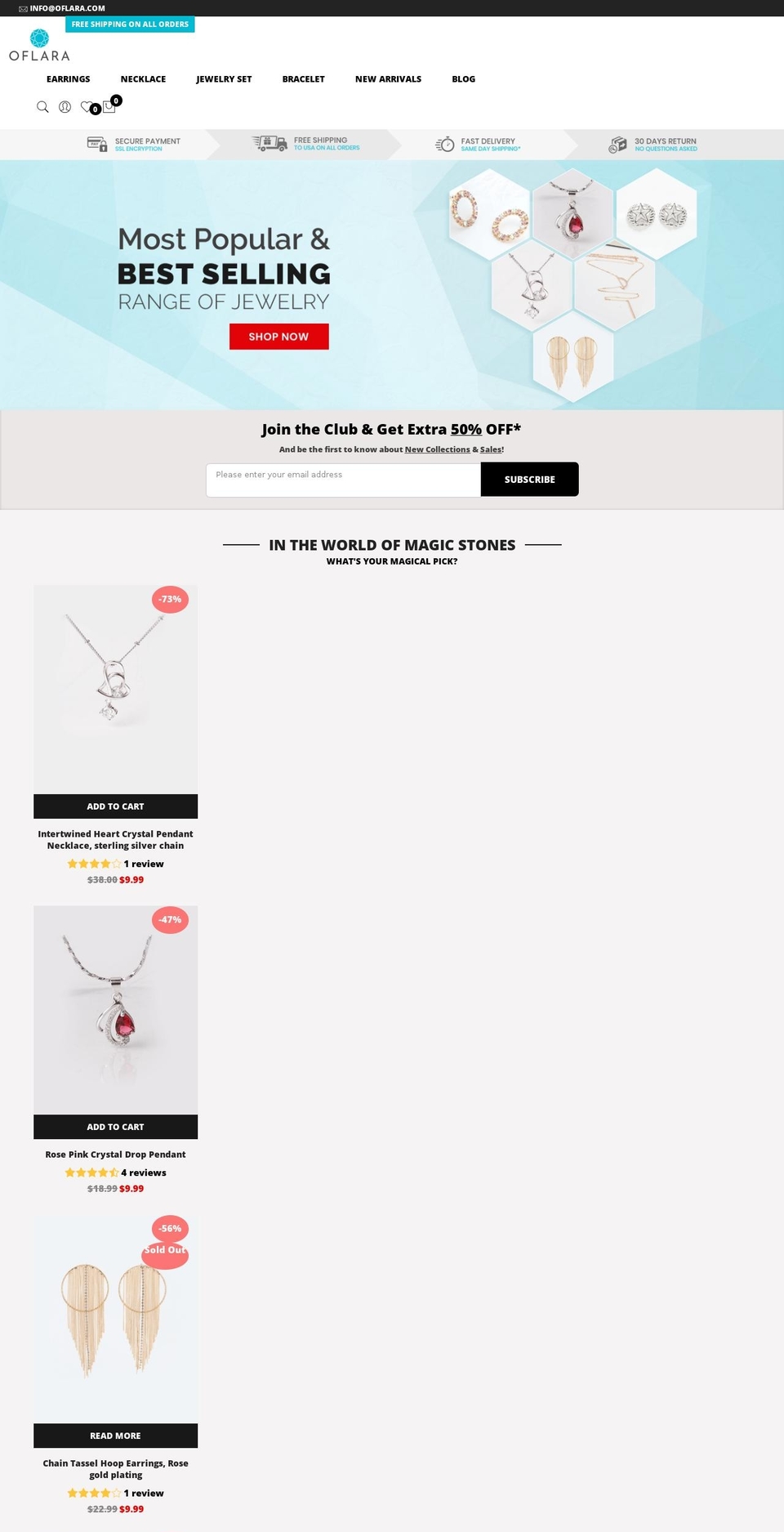 calue-update-package Shopify theme site example oflara.com