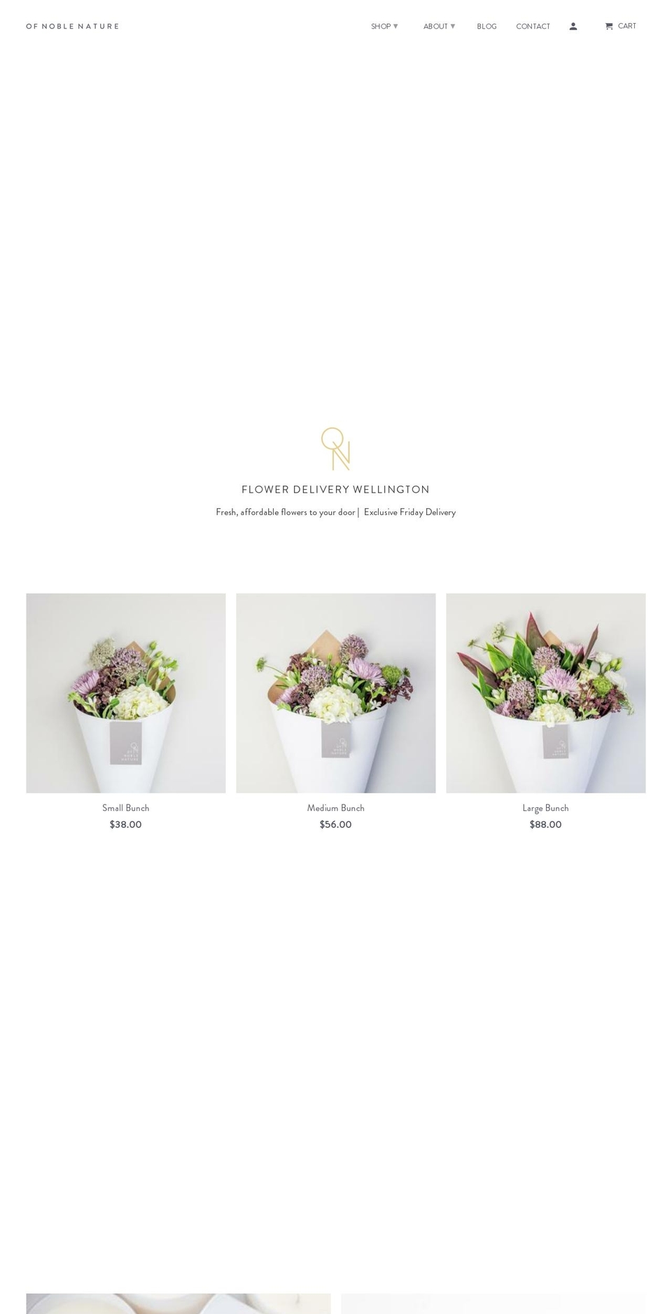 ofnoblenature.com — Shopify storefront screenshot