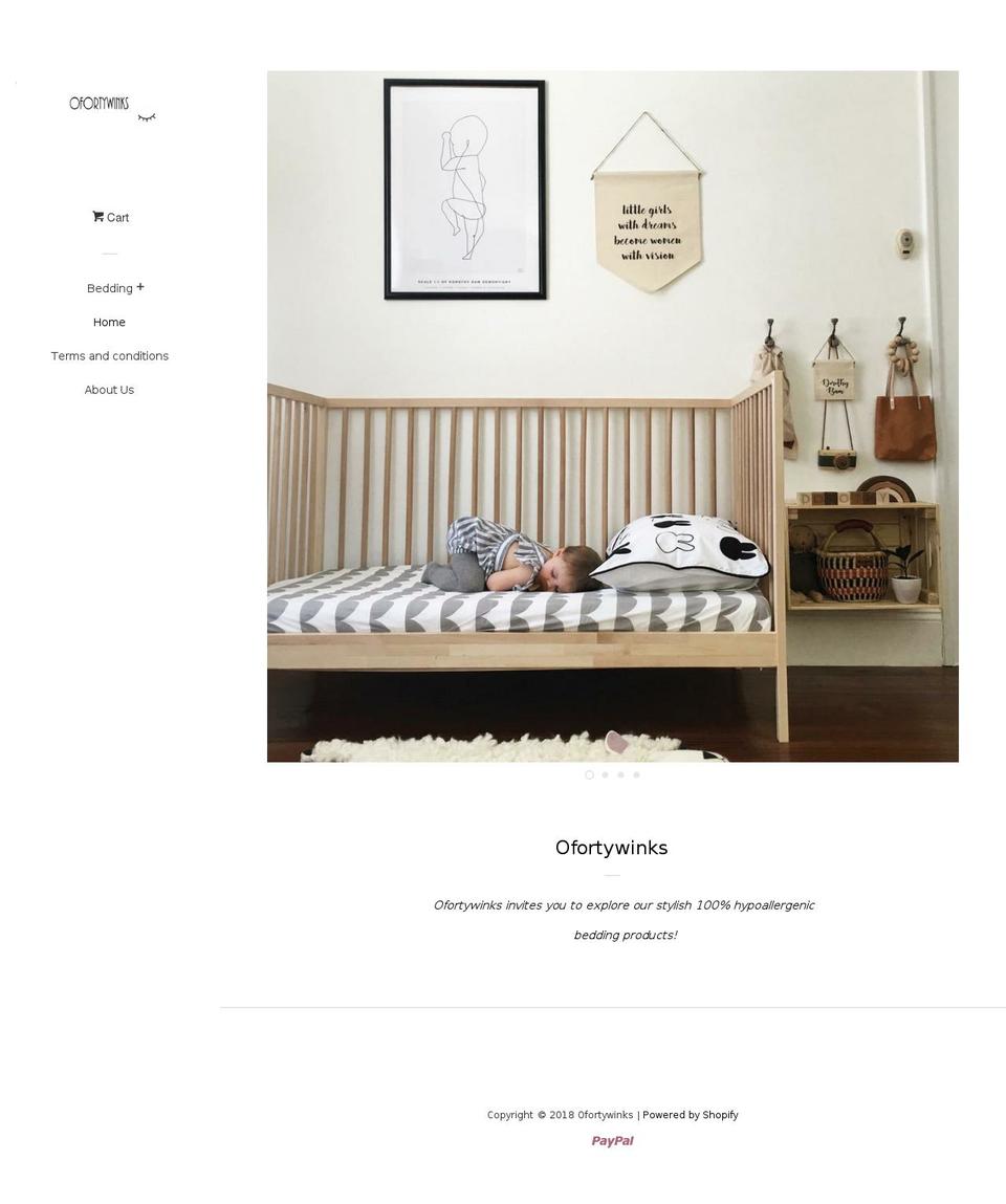ofortywinks.com — Shopify storefront screenshot
