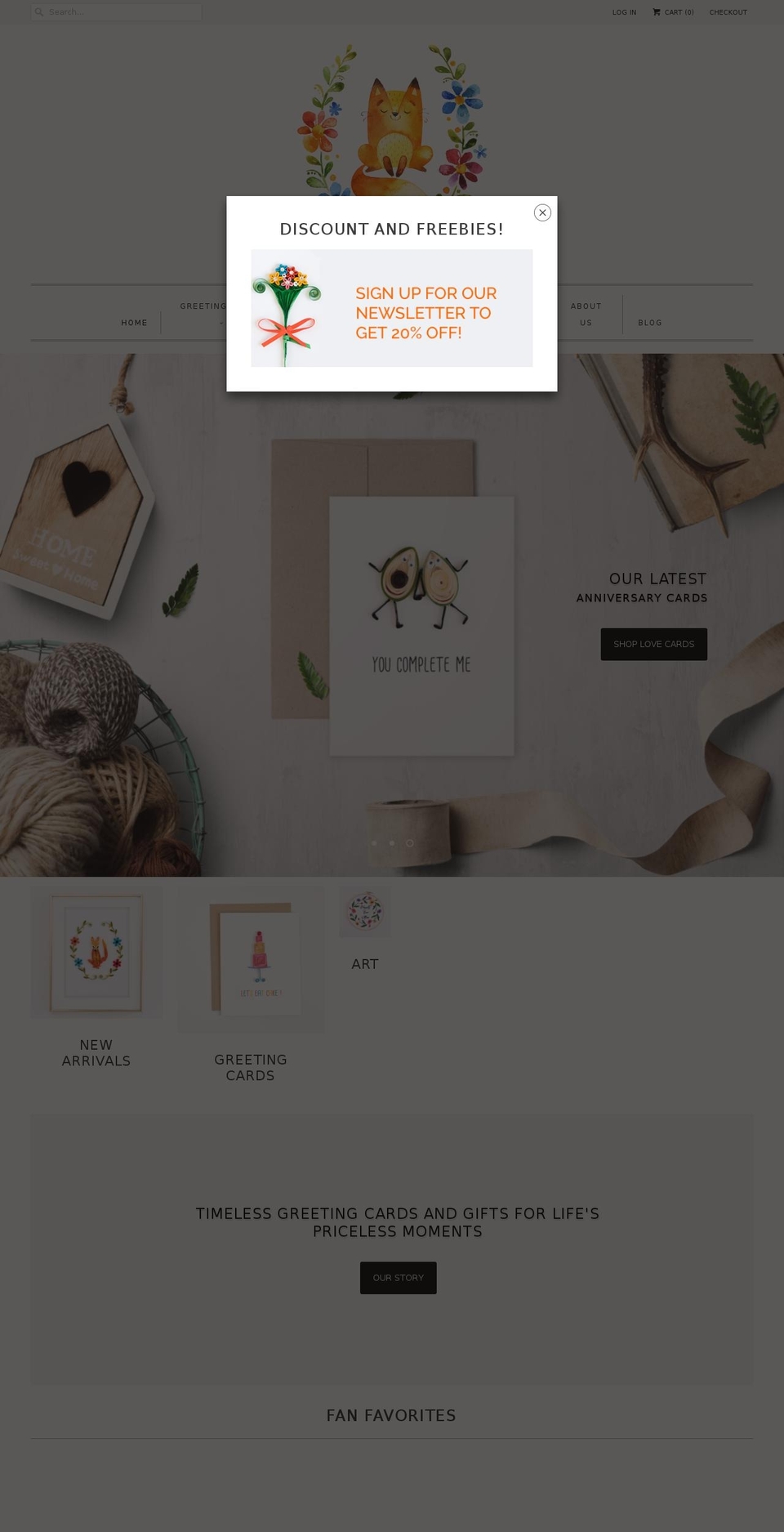 ofthingspretty.com shopify website screenshot
