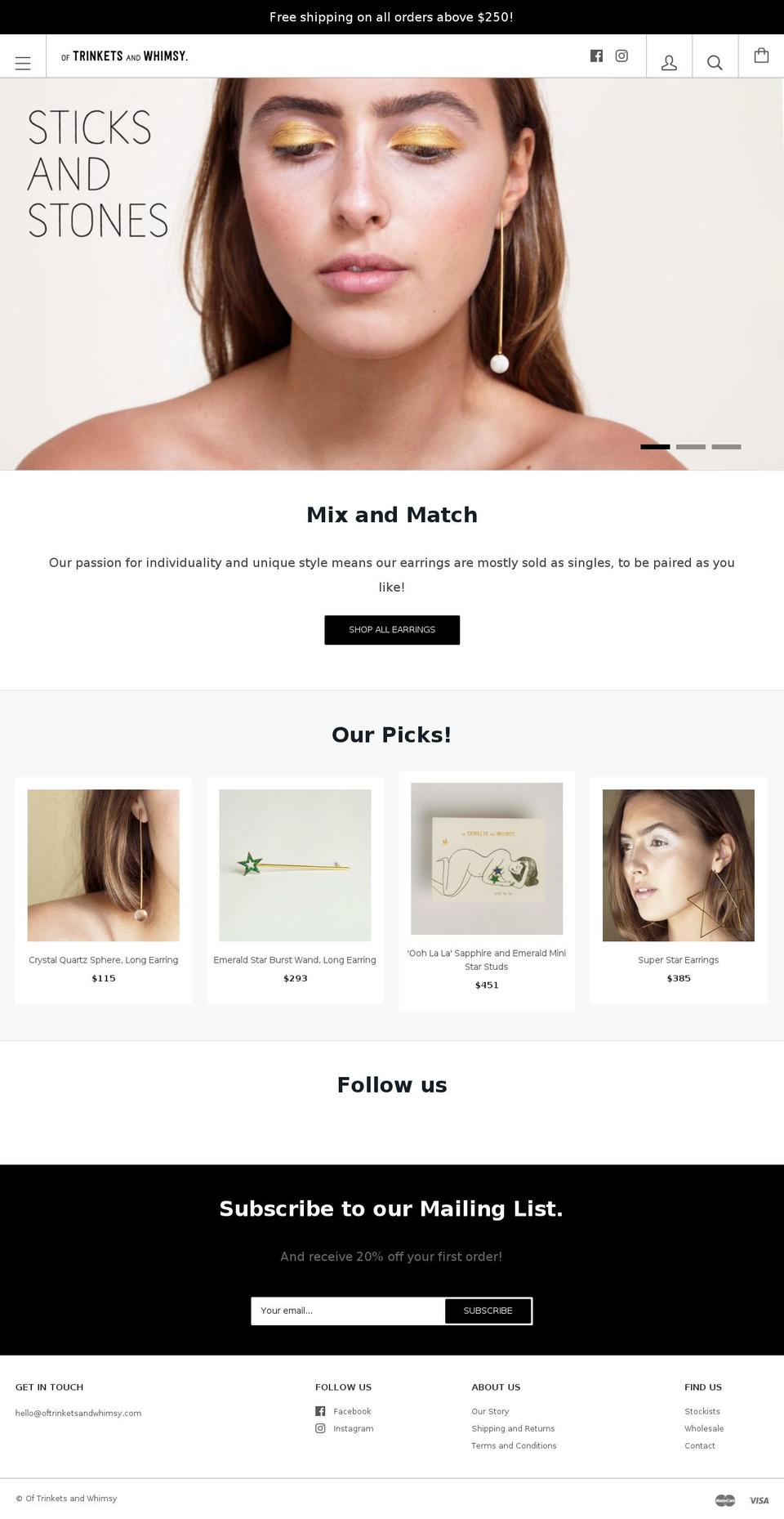 oftrinketsandwhimsy.com — Shopify storefront screenshot