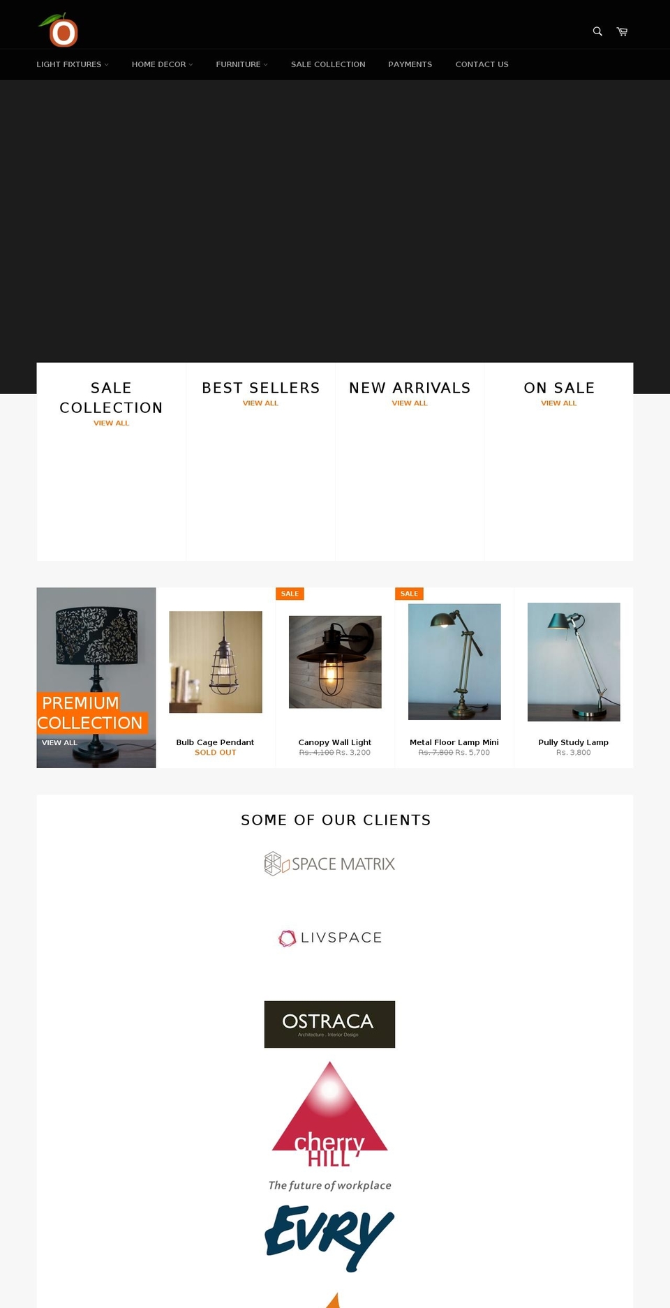 ofurnish.com — Shopify storefront screenshot