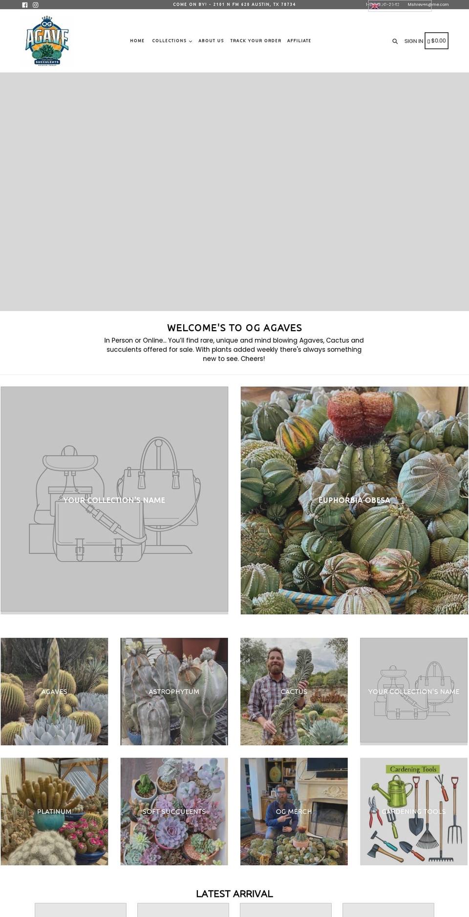 ogagave.shop shopify website screenshot