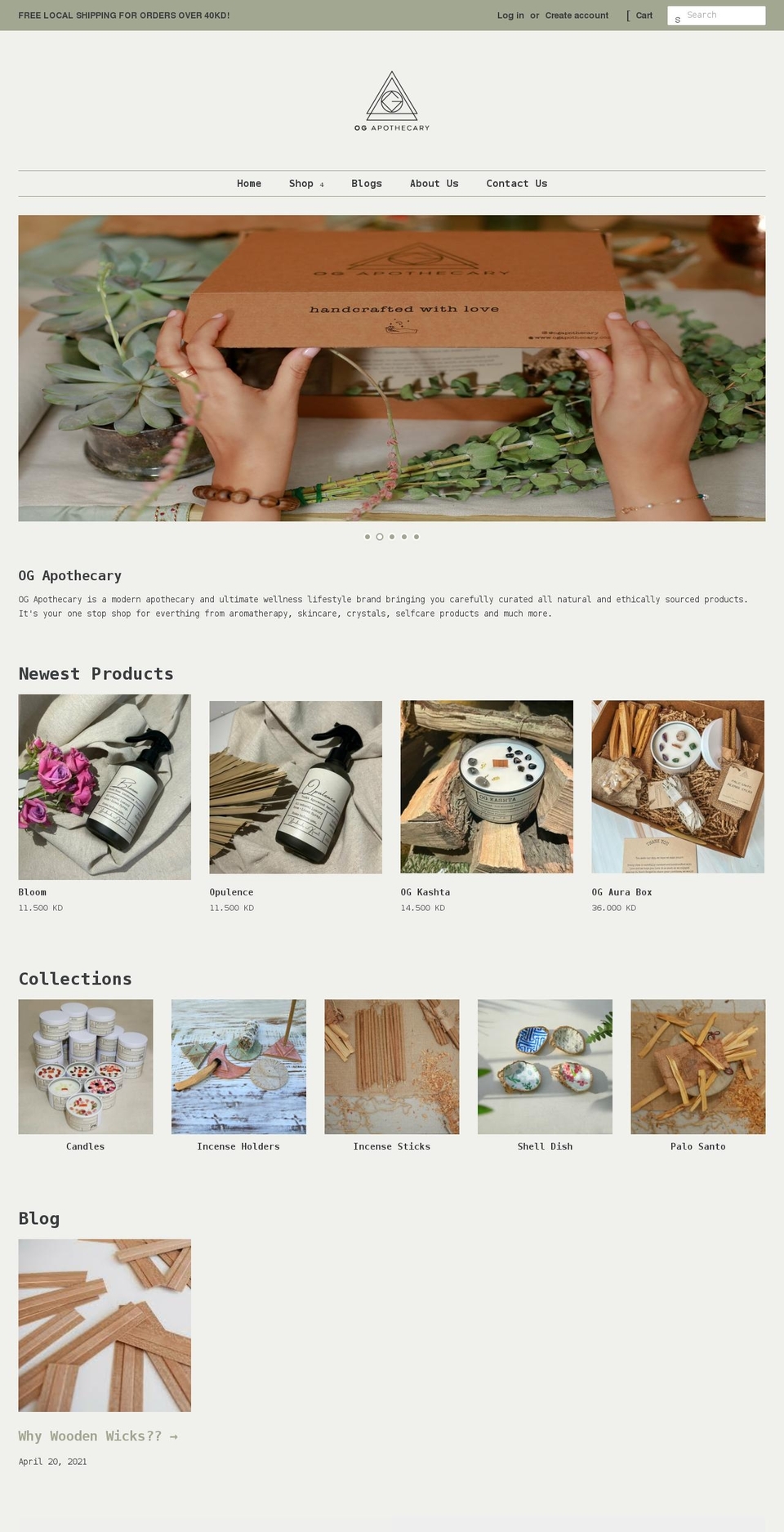 ogapothecary.com shopify website screenshot