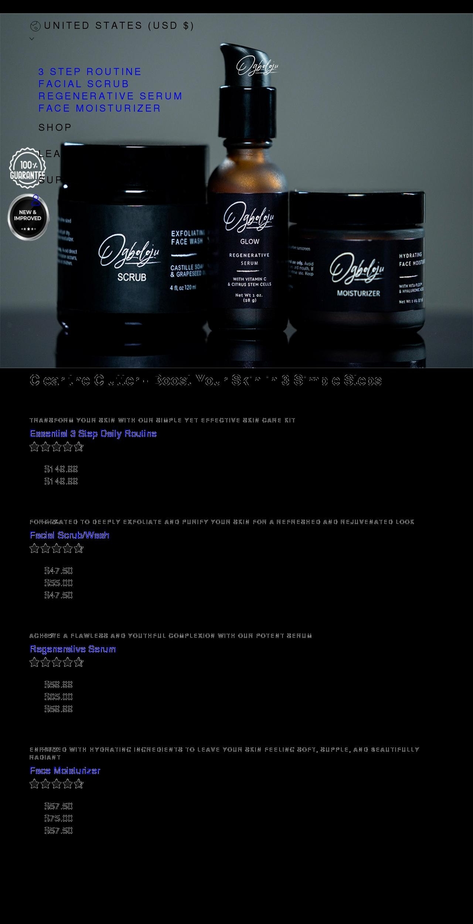 ogboloju.com — Shopify storefront screenshot