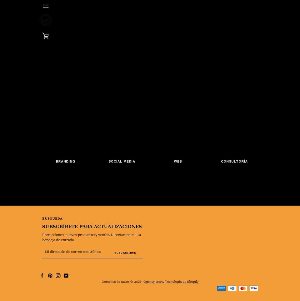 ogency-store.myshopify.com shopify website screenshot