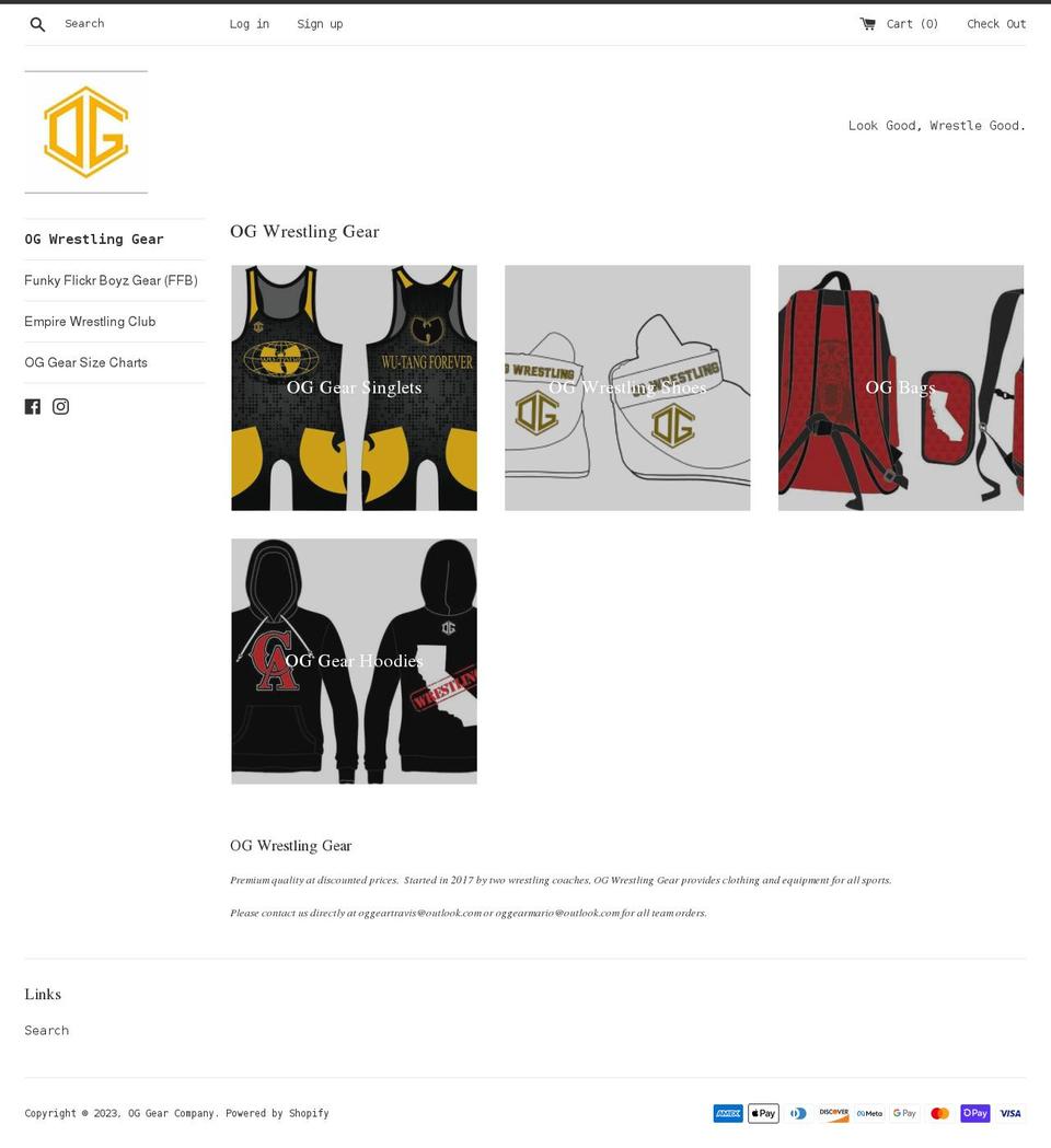 oggearcompany.com shopify website screenshot