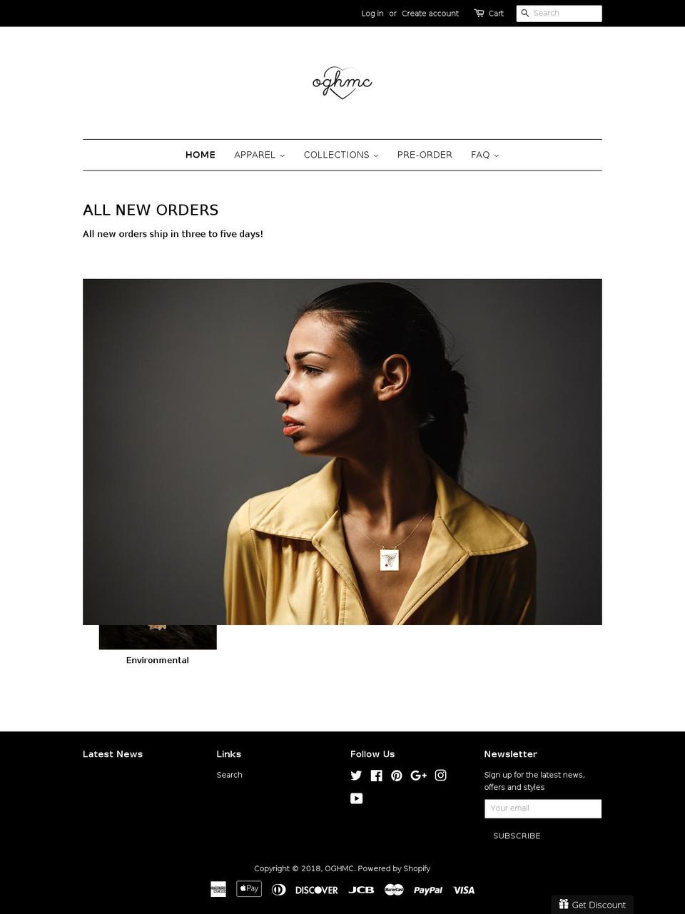 oghmc.com shopify website screenshot