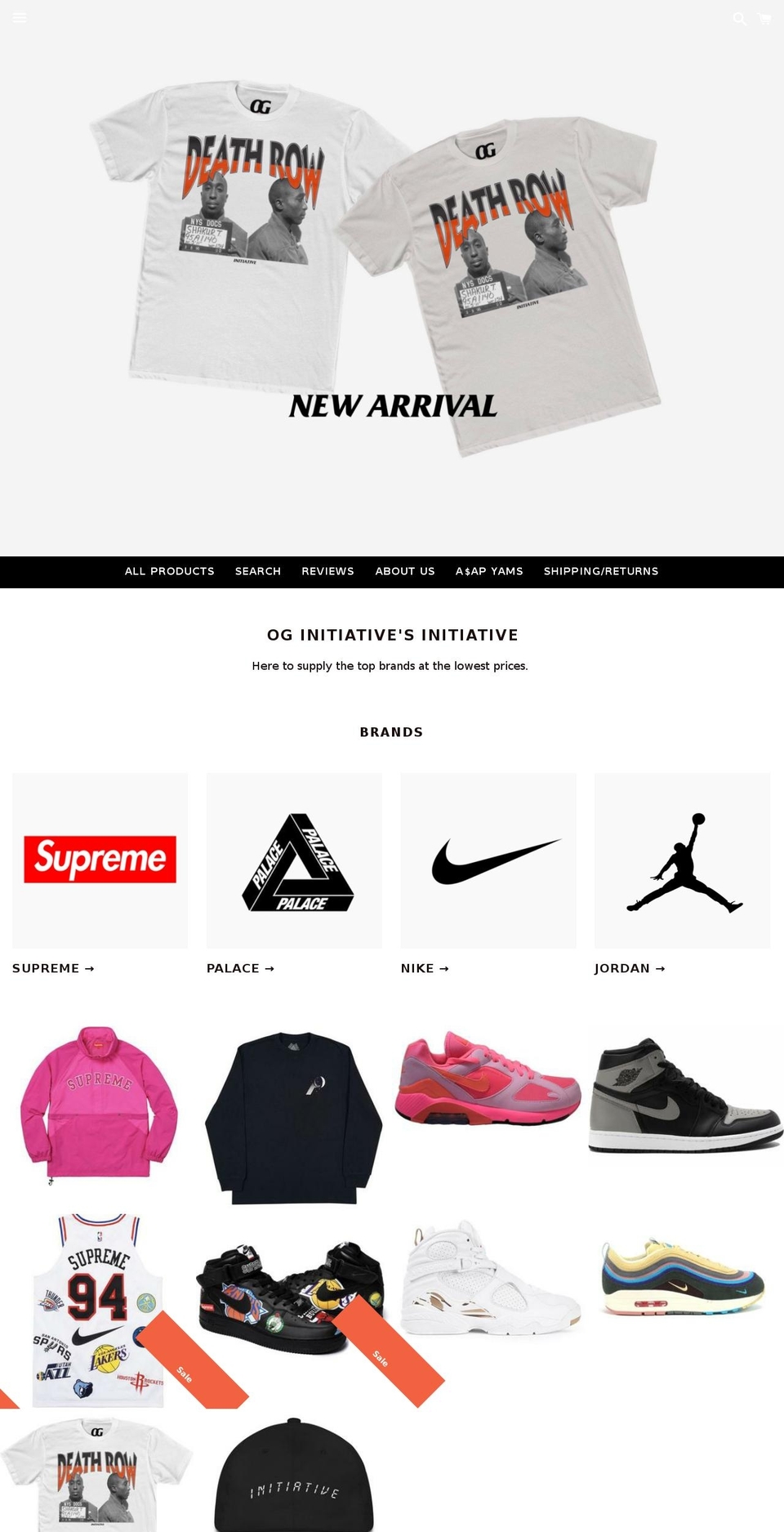oginitiative.com — Shopify storefront screenshot
