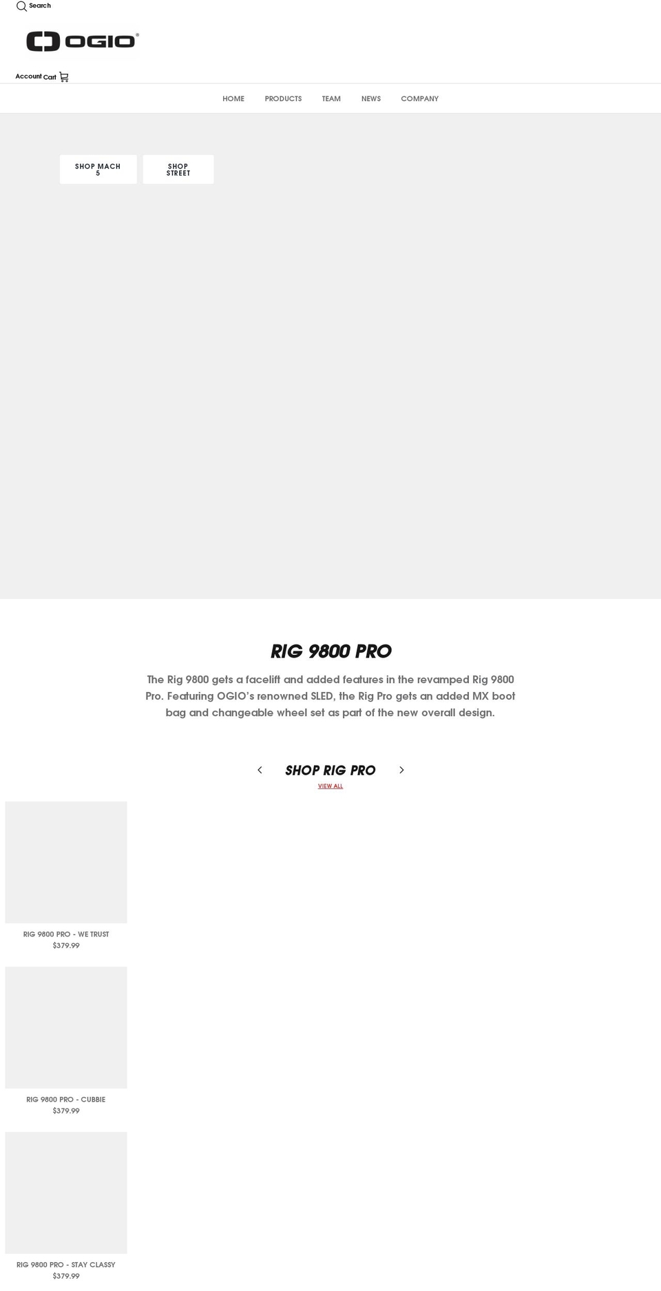 ogiopowersports.com — Shopify storefront screenshot