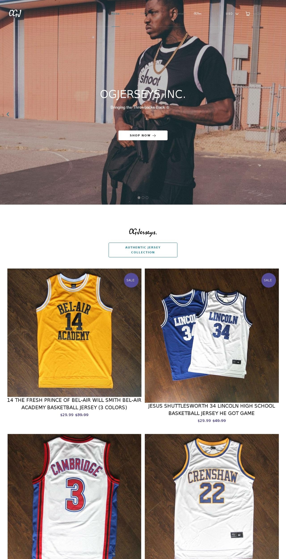 ogjerseysinc.com shopify website screenshot