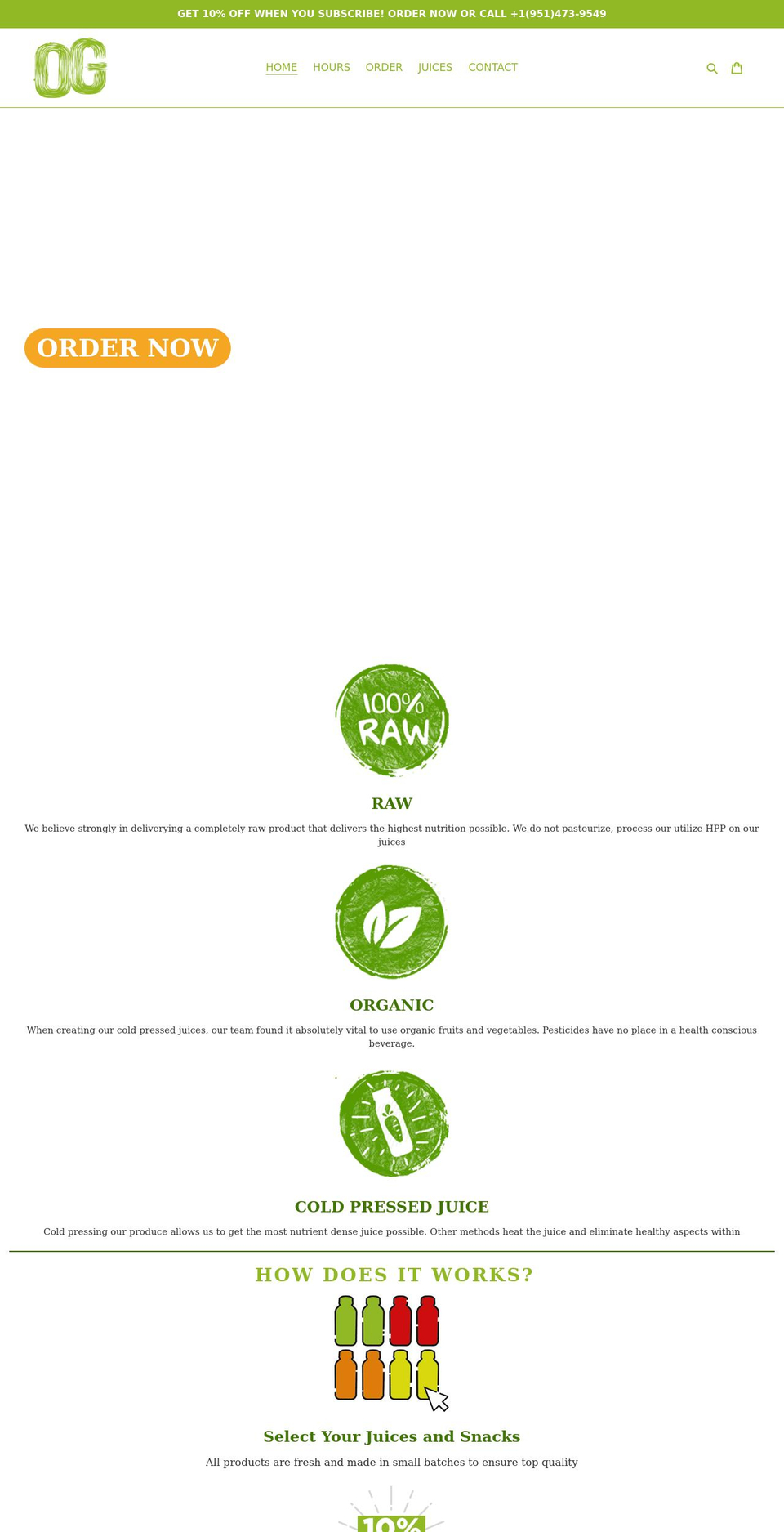 ogjuicecompany.com shopify website screenshot