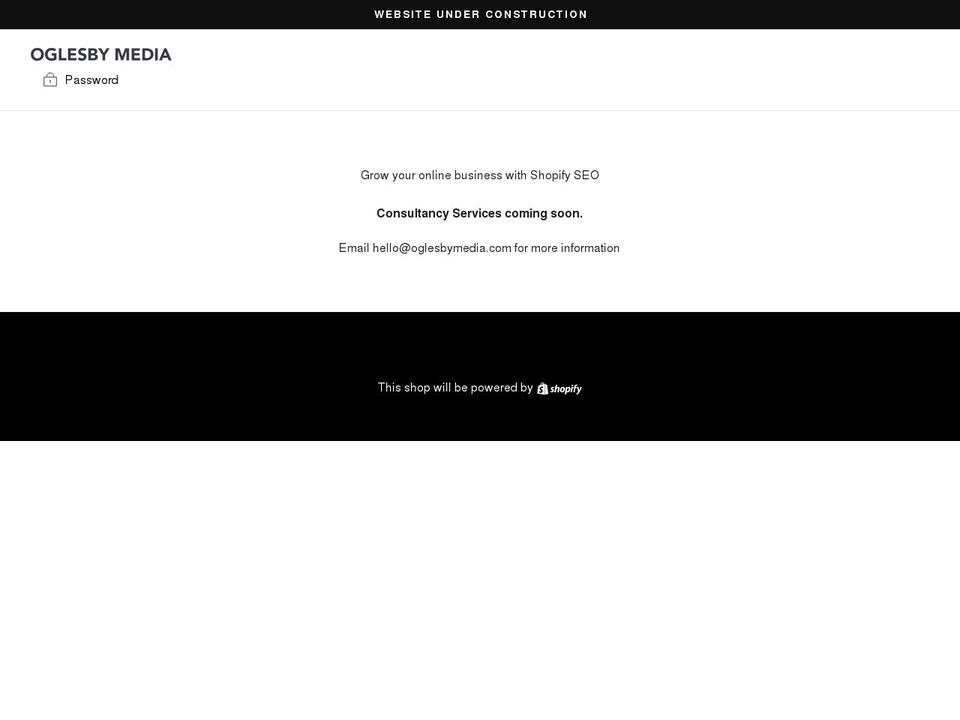 oglesbymedia.com — Shopify storefront screenshot