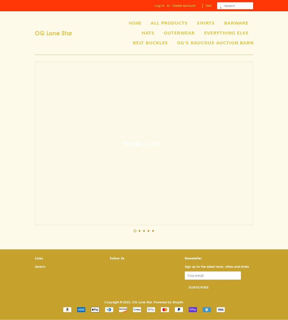oglonestar.com shopify website screenshot