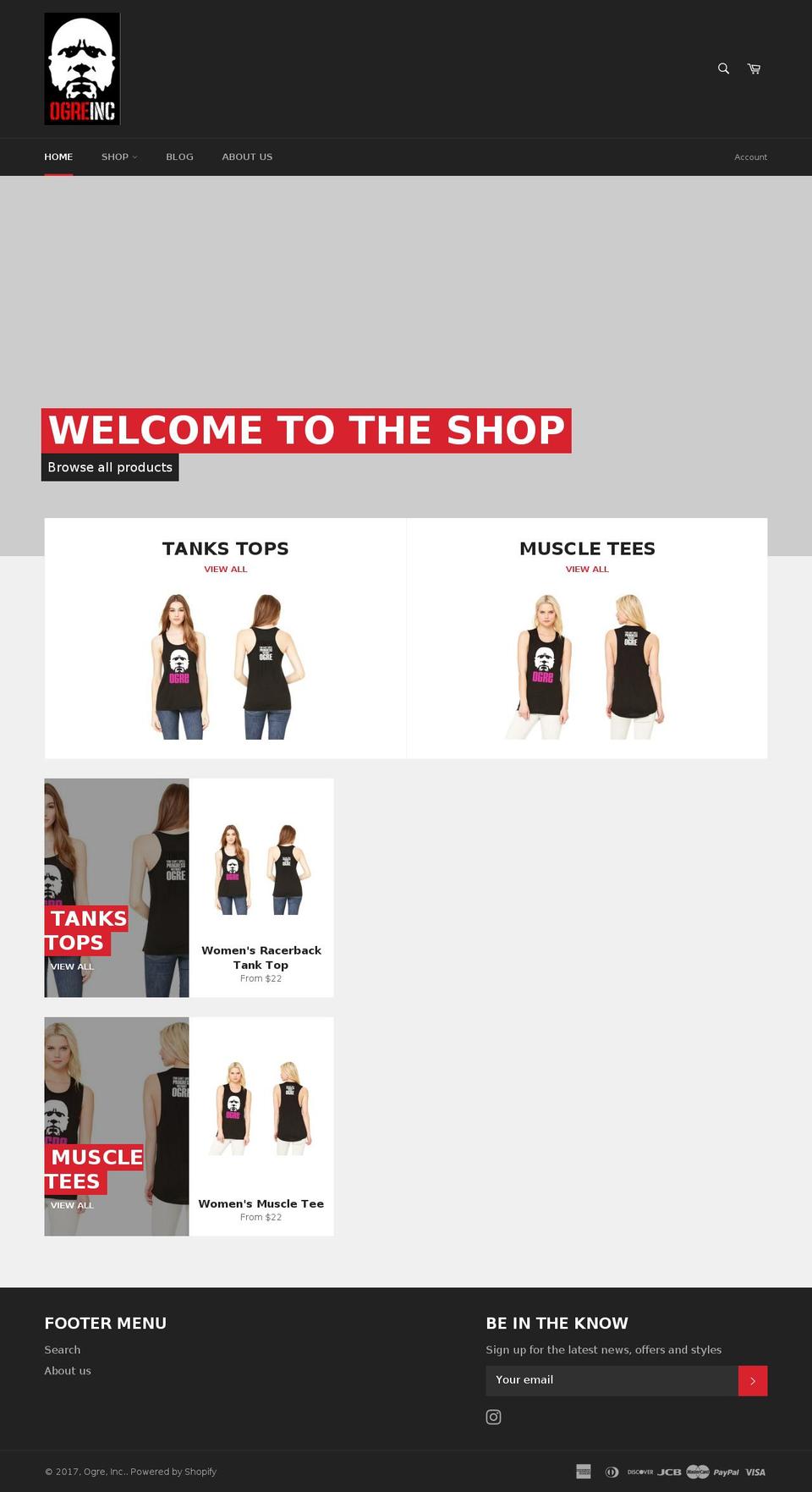 ogreinc.com shopify website screenshot