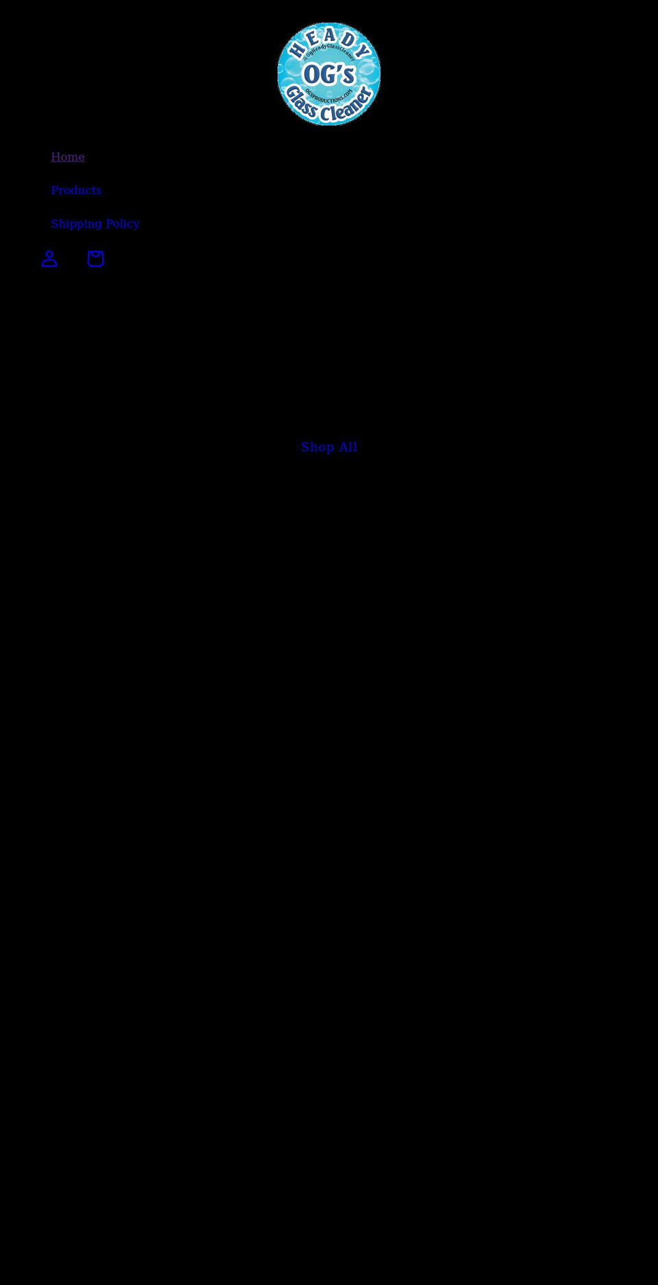 ogsproductions.com shopify website screenshot