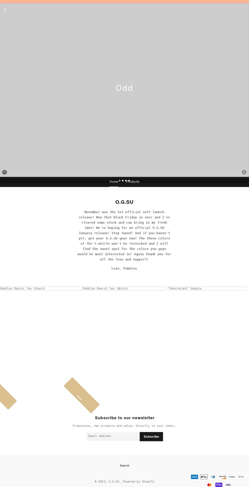 ogsu.net shopify website screenshot
