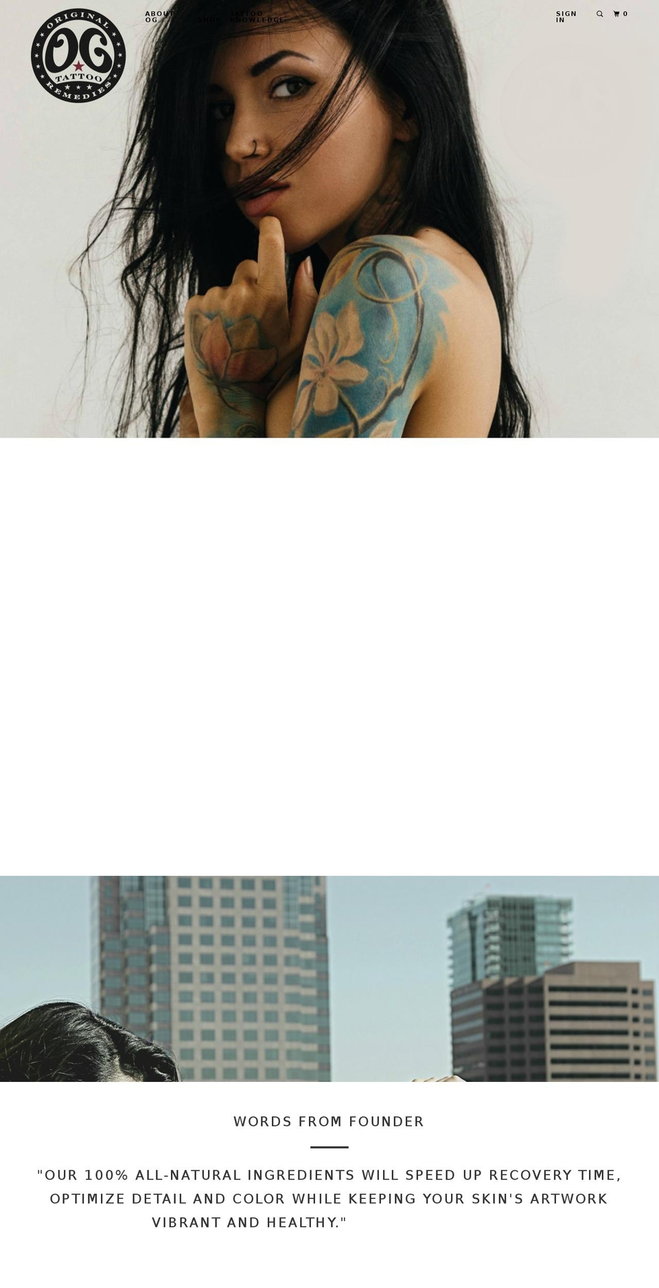 ogtattooremedies.com — Shopify storefront screenshot
