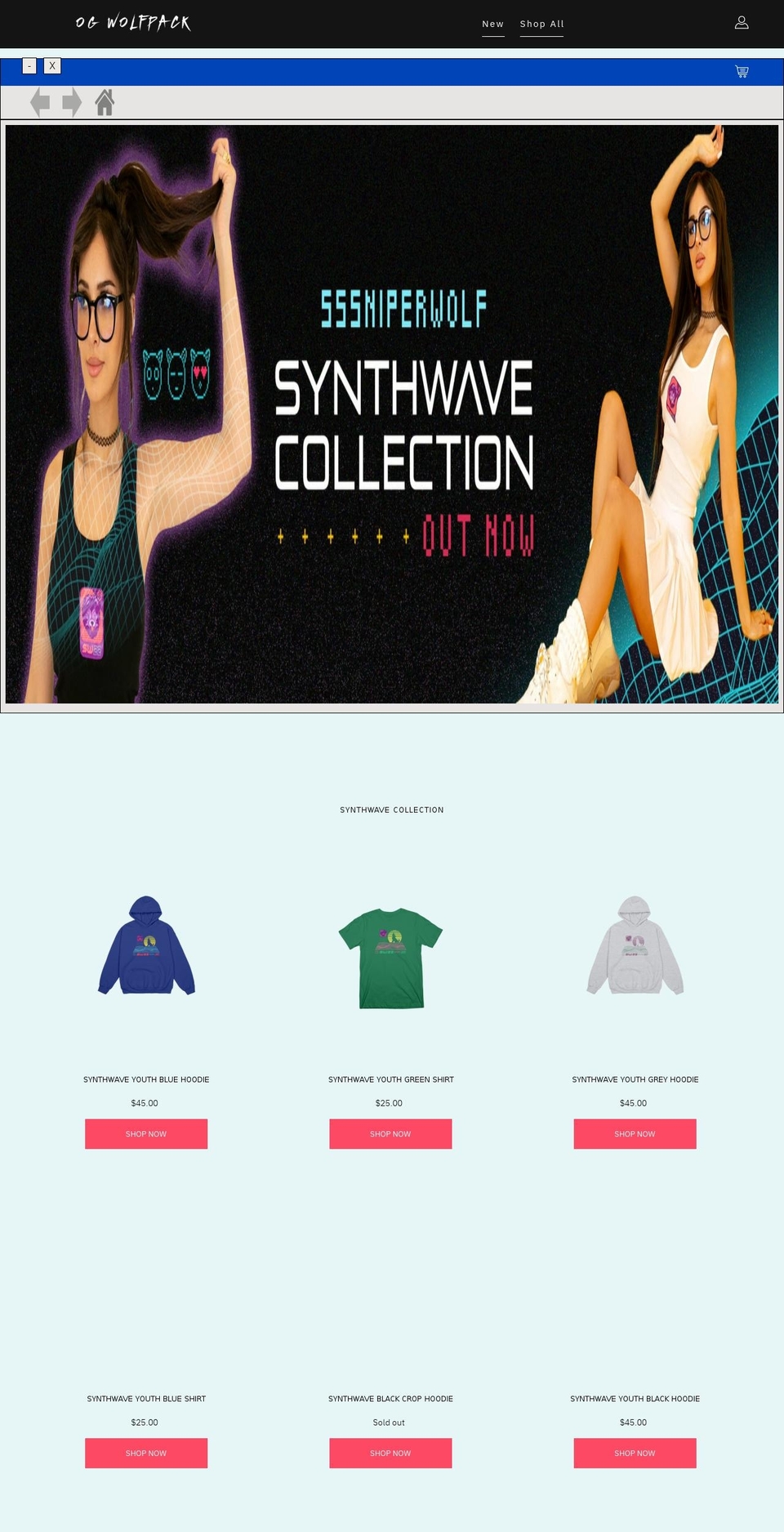 ogwolfpack.com shopify website screenshot