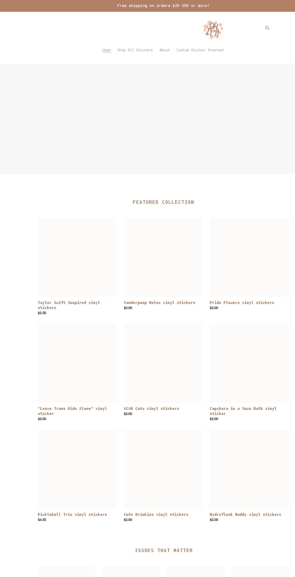 oh-ily.com shopify website screenshot