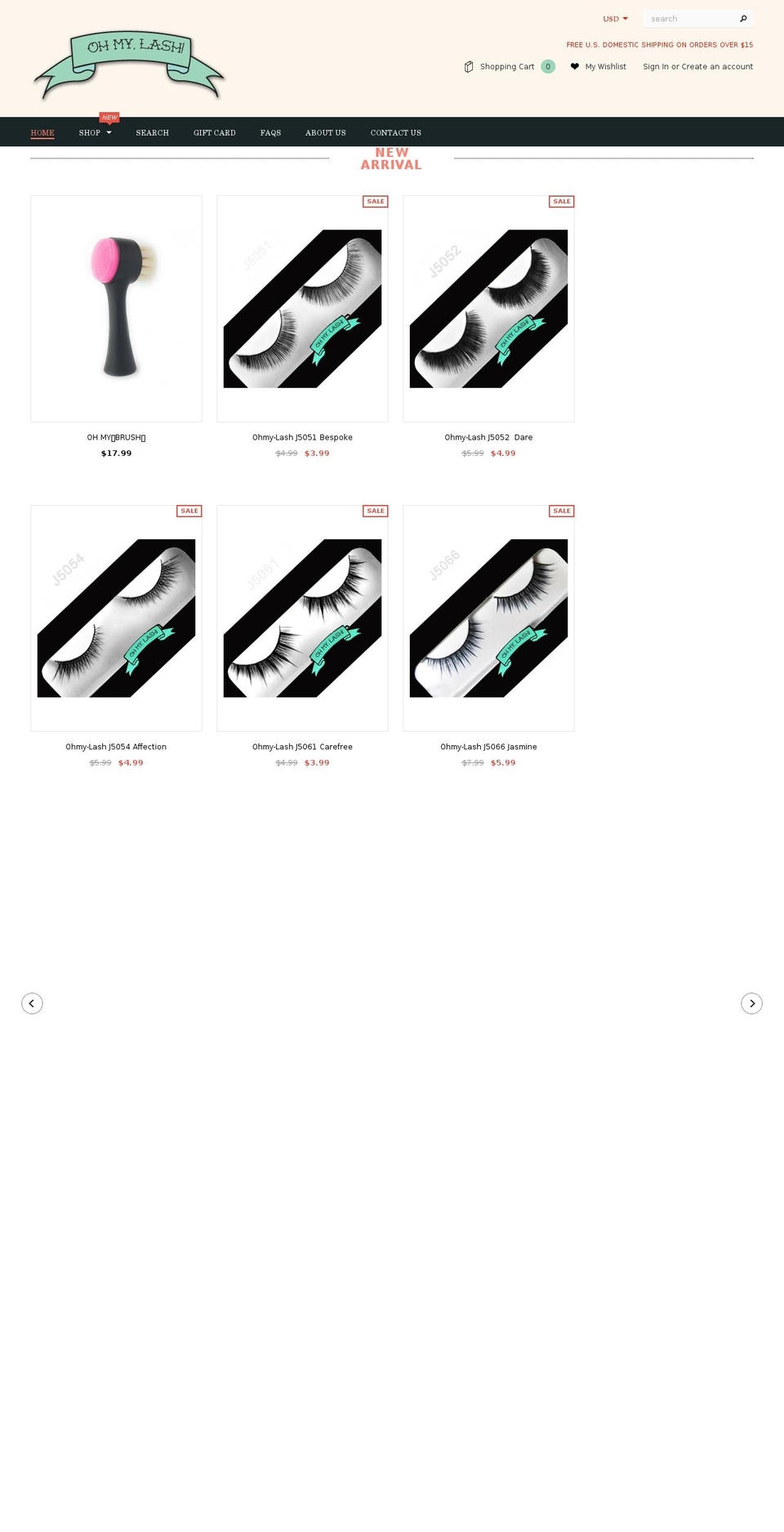oh-my-lash.com shopify website screenshot