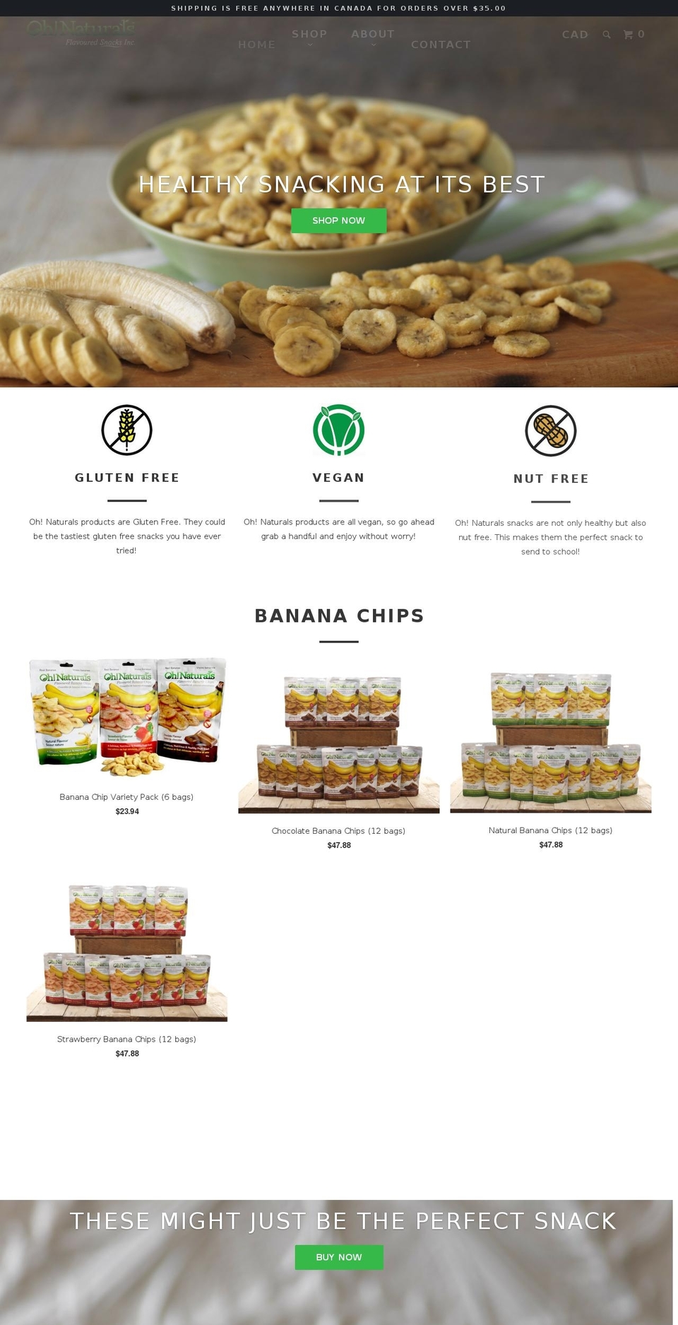 oh-naturals.com shopify website screenshot